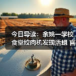 今日导读:余姚一学校食堂绞肉机发现活蛆 官方通报;“17元奶茶未开封只有半杯”引关注;“黛比”?螺蛳粉店名撞音粗话遭举报(2025年05月26日)(图1) 今日导读:余姚一学校食堂绞肉机发现活蛆 官方通报;“17元奶茶未开封只有半杯”引关注;“黛比”?螺蛳粉店名撞音粗话遭举报(2025年05月26日)(图1)