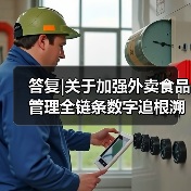 答复|关于加强外卖食品管理全链条数字追根溯源确保外卖食品安全的建议(图1) 答复|关于加强外卖食品管理全链条数字追根溯源确保外卖食品安全的建议(图1)