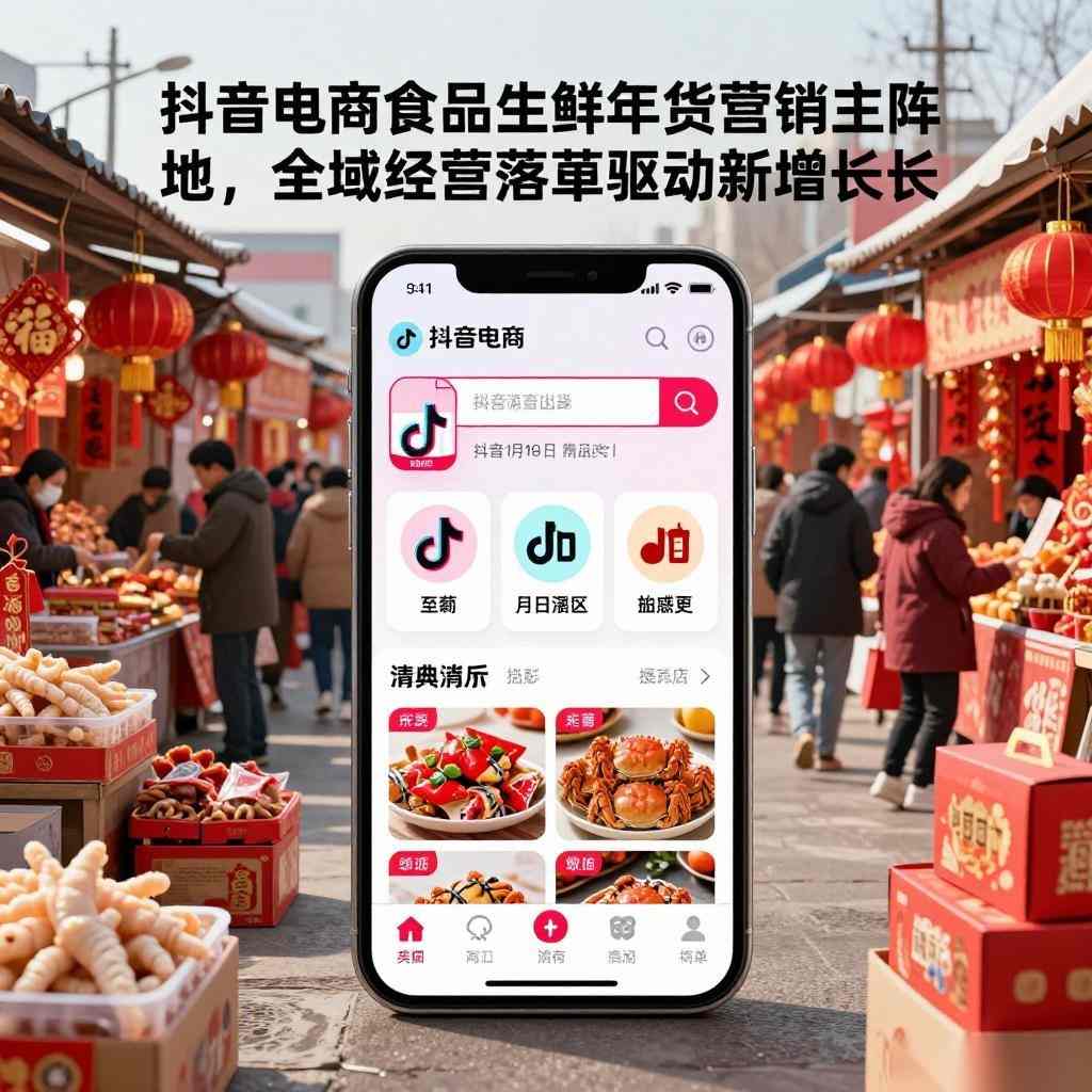 抖音电商成食品生鲜年货营销主阵地，全域经营模式驱动新增长